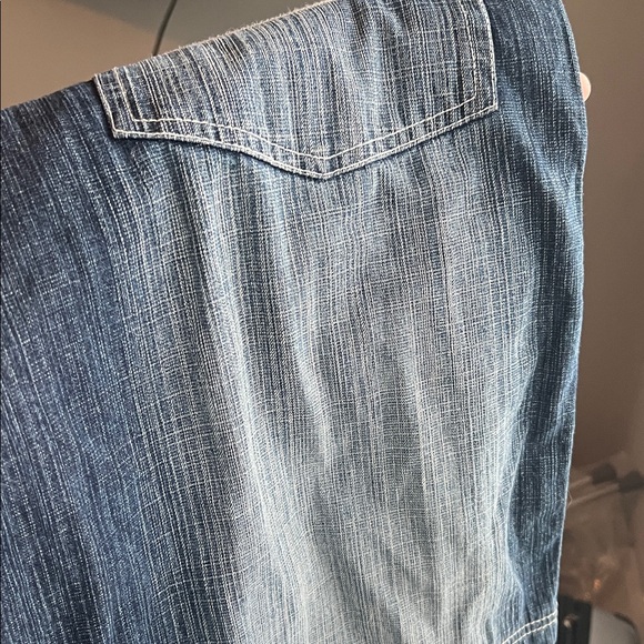 South Pole Men's Vintage Y2K Style Blue Wash Denim Shorts with White Hem - sz 32 - Picture 4 of 8